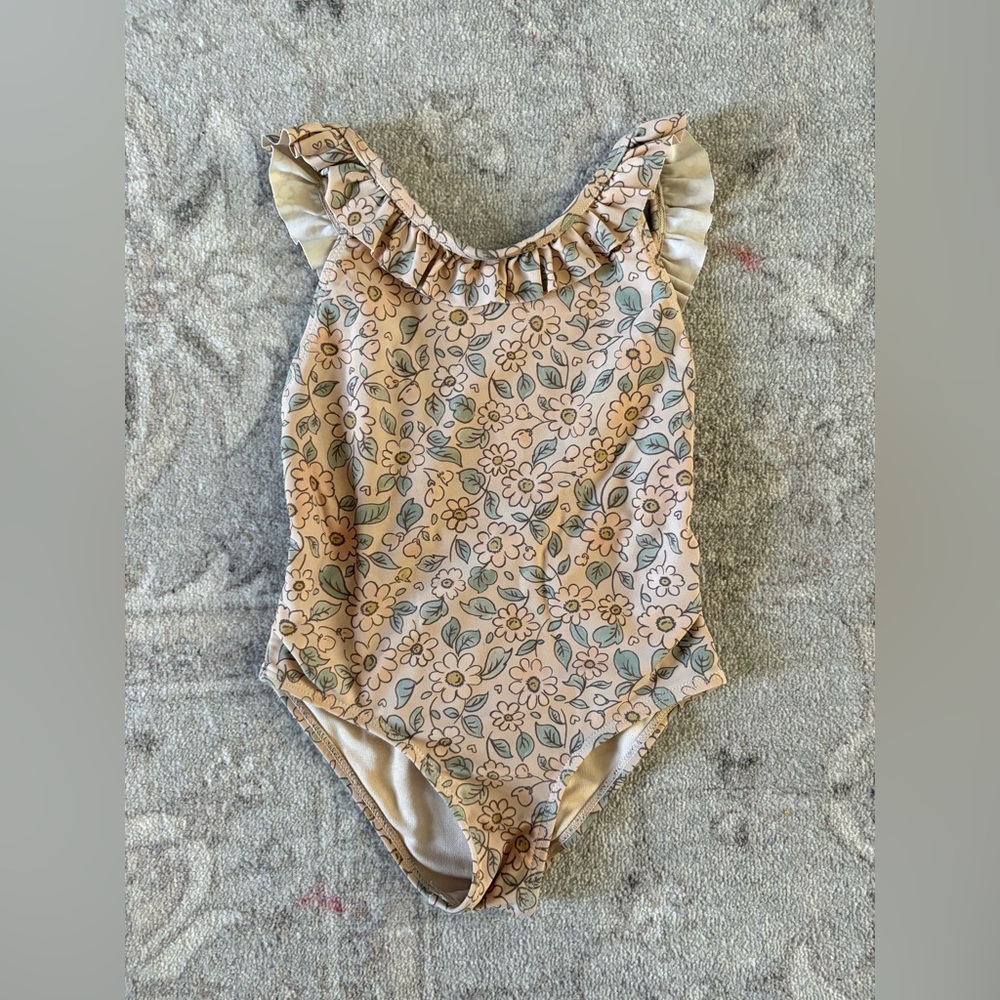 Floral Ruffle Rylee and cru Swimsuit 4/5